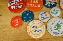 Vintage Pinback Buttons Just Say No American Cancer Society Stop Smoking Health