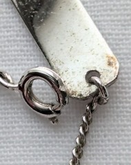 ID Identity Bracelet 925 Sterling B.A.P. Silver Dainty Vintage Jewelry 9″