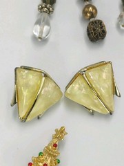 Vintage & Costume Jewelry Lot Coro Mode Art Trifari 1928 ART Rhinestone +