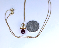 10k Yellow Gold Baby Pacifier PENDANT CHARM 20″ x 0.5mm Chain