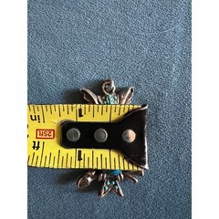 Vintage Owl Pendant Boho Retro Charm Blue Silver