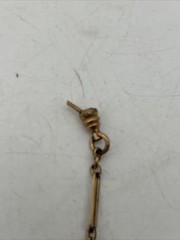 Antique Bronze Pocket Watch Fob Chain 14.5”- Broken End