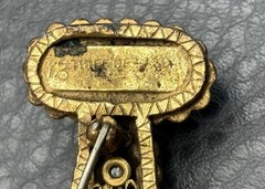 Vintage HUGE Korda Thief of Bagdad Scimitar Sword Brooch Enamel Rhinestone