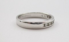0.30 CTW Round Brilliant Cut Diamond Band Ring 14 Karat White Gold Size 5 3/4