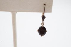 Vintage Sterling Silver 925 Black Onyx Earrings B8