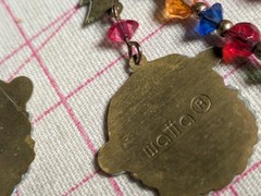 Vtg 80s (2) Watta KCFA Laundry Christmas Santa Earrings Lunch At The Ritz -like