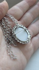 Vintage Celebrity 12k GF MOP Cameo Necklace NOSVintage Sorrento Sterling