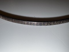 VTG AGI 8g 3mm 925 Sterling Silver Fancy 15” Omega Italian Design Flat Necklace