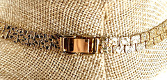 Vtg MCM Gold Plated Reversible Textured/Nugget Style Chain Necklace, 29″ Long