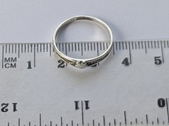 Vintage ring sterling silver 925 Size 7 Wt 1.03g Ukrainian Dainty Flower Band