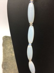 VINTAGE 50’S Single STRAND Beautiful Glass BEADED NECKLACE #FN595