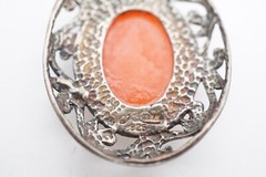 Vintage Jezlaine Sterling Silver 925 Cameo Pendant