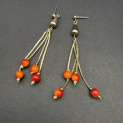 Vintage to Now Dangle Drop Earrings Lot of 5 Gold Tone Pierced Ear Post Back