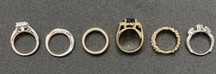 ✨Lot Of 6 Vintage To Now Beautiful Gemstone Estate Rings, All Size 9✨