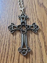 Vintage Avon Cross 3″ & Sarah Coventry Pendant Necklace Lot of 2