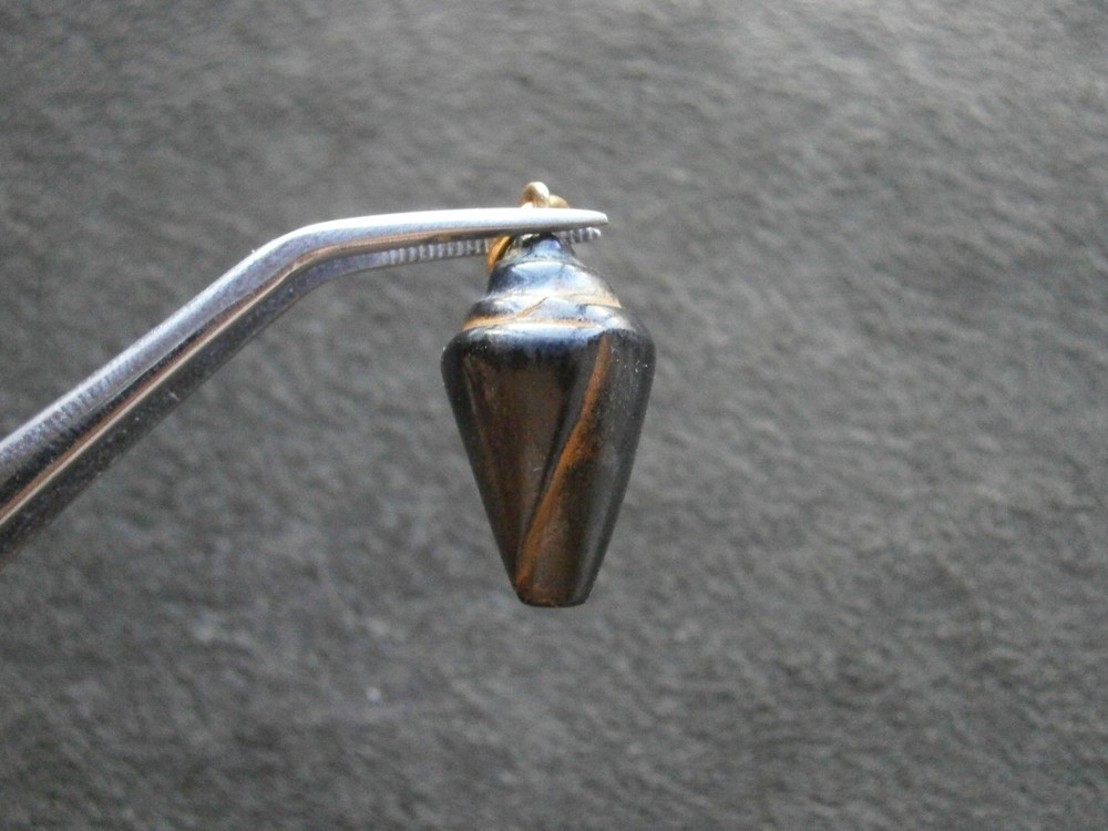 Unusual Carved Shell Unknown Material Lightweight Amulet Vtg Charm Pendant 1.7g