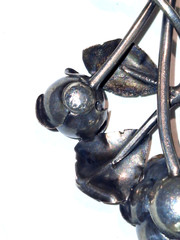Vintage Sculpted Rose Brooch Pin 3D Designer Theodor Klotz Germany 835 Silver