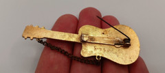 Vintage Soviet guitar brooch made in the USSR, rare