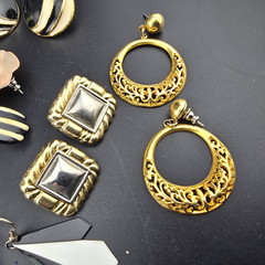 1980s Retro Vintage Earrings Lot of 13 Pierced Earring Pairs