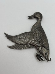 Vintage 1968 Sid Bell Tully NY Goose / Duck Brooch / Pin Sterling Silver