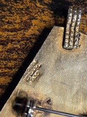 VINTAGE ISRAELI ISRAEL NECKLACE PENDANT BROOCH STER. SILVER .925 HANDMADE