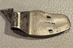 VINTAGE 1 5/8” STERLING SILVER FIGURAL GUN HOLSTER FLORAL PENDANT – 7.7 Grams