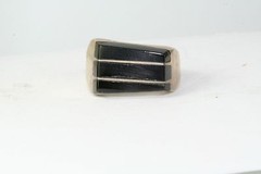 VINTAGE 1980’S MENS MEXICAN STERLING SILVER & ONYX RING SIZE 11.75 – 12