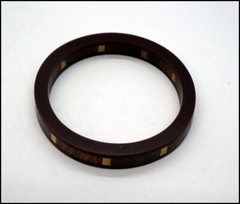 Handcraft Horn Bone and Wood Bangle Bracelet 3 Inch Wide #E284