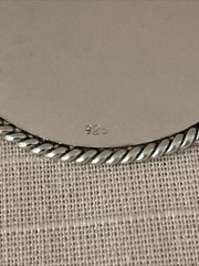 Vintage Sterling Silver 925 Engravable Flat Round Pendant 1 3/4″ Diameter 26g