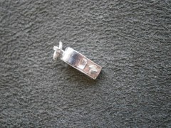 Small Sports Whistle Vintage Shiny Sterling Silver Bracelet Charm Pendant 1.5g