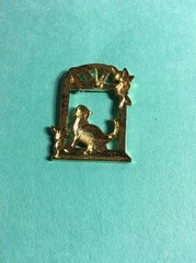 Vintage Gold Tone Cat In Window Tac Pin Jewelry SM-33