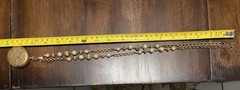 Signed Miriam Haskell Locket Necklace Faux Baroque Pearls Gold Tone VTG