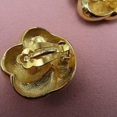 F.O. Fernando Originals Earrings Vintage Gold 1.25 in Nuggets Statement 178f