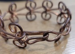 Vintage Spiral Bracelet Copper Alloy Metal Swirl