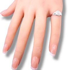 Initial Letter M Signet 925 Sterling Silver Child Woman Pinky Ring Size 3.25