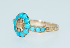 Victorian 15K Turquoise Ring