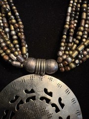 Vintage Tibetan Spiritual Pendant Multi-Strand Bead Necklace 184g- Estate Find