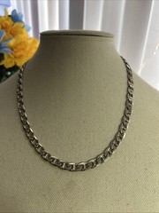 35. MWS Sterling 925 Anchor Mariner 7.3mm link Chain Necklace Italy 20″, 44g