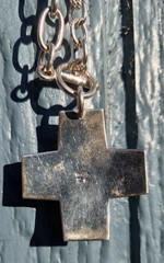 Retired Silpada Sterling Silver 925 Virtuosity Stamped Cross Toggle Necklace 17″