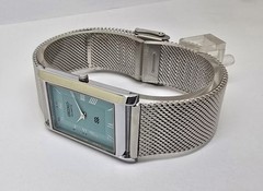Vintage Seiko Quartz Tank Slim Men steel Rectangle Refurbished Japanese Watch
