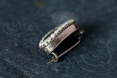 TINY ANTIQUE GEORGIAN ENGLISH 9K GOLD LOCKET PEARL MOURNING BROOCH PIN c1815