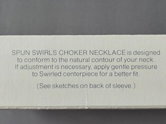 Vintage 1977 AVON ‘Spun Swirls’ Choker Necklace IOB Silvertone – Size Large