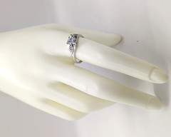 Vintage Elegant RING Silver 925 with Bright Stone -size: 10.5US (20mm) Ukrain#38