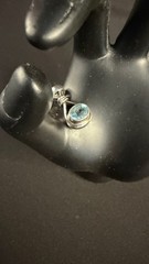 Vintage Sterling Silver Pendant Set with a Beautiful Facetted Aquamarine