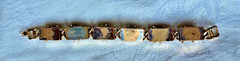 Vintage bracelet,link style, varied,silver tone w/some wear PRICE REDUCED