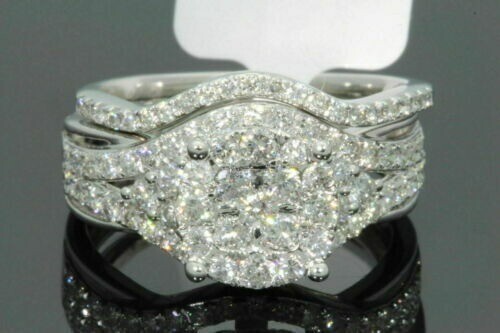 Vintage Art Deco 2.60Ct Round White Diamond Engagement Ring Set 925 Silver