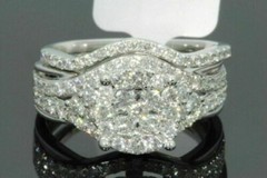 Vintage Art Deco 2.60Ct Round White Diamond Engagement Ring Set 925 Silver