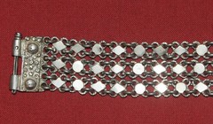 Antique Balkans Folklore ornate bracelet silver Etno