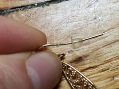 VINTAGE * STERLING SILVER (925) * EARRINGS 1.5″- GOLD PLATE on SILVER