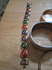 Vintage Bangle Cuff Beaded Bracelet Lot Of 19 Pcs Free Shipping See Description